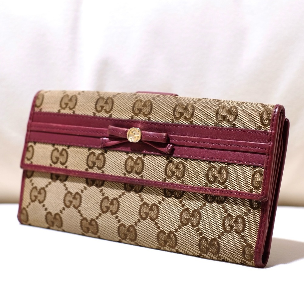 GUCCI Vintage Bifold 2 Sides Long Wallet